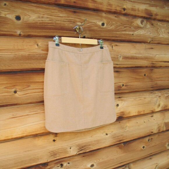 Vineyard Vines Camel Wool Blend Skirt - Picture 2 of 7